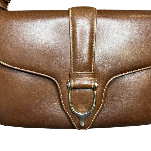 Gucci Horse-Bit Brown Smooth Calfskin Leather Vintage Shoulder Bag - Picture 3 of 15